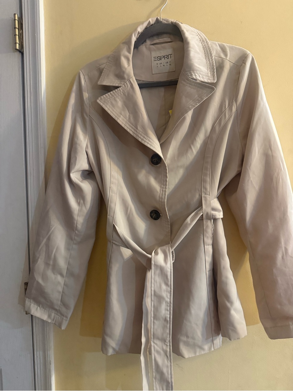 Esprit Women's Beige Trench Coat with Belt, large